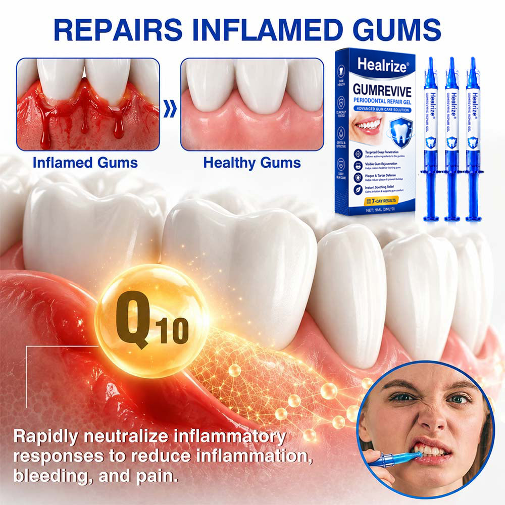 🦷 Healrize® GumRevive Gel for Regenerating the Tooth-Supporting Tissues (for Bleeding Gums, Receding Gums and Loose Teeth) 🐰