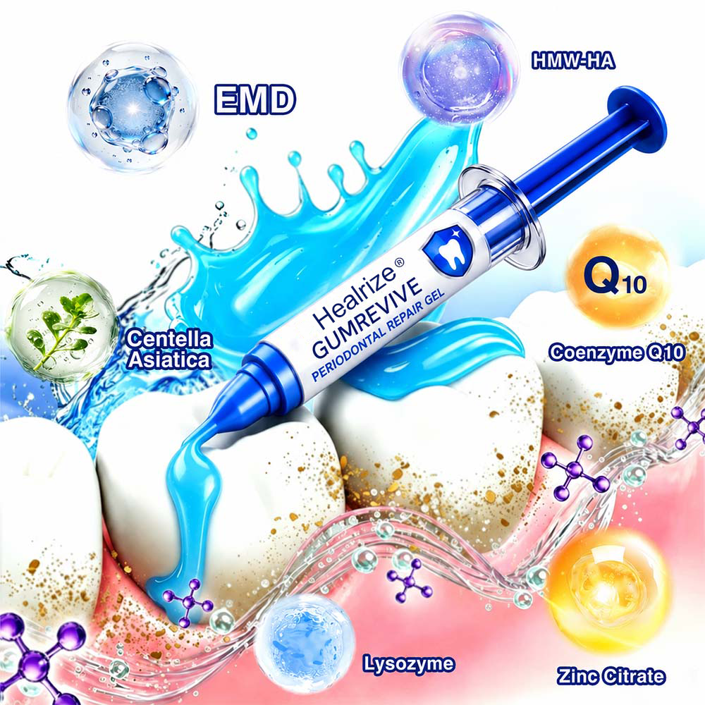 🦷 Healrize® GumRevive Gel for Regenerating the Tooth-Supporting Tissues (for Bleeding Gums, Receding Gums and Loose Teeth) 🐰