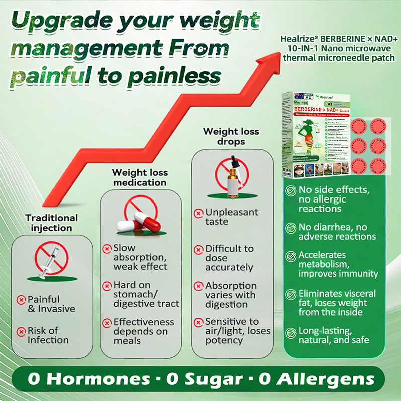𝑶𝒇𝒇𝒊𝒄𝒊𝒂𝒍 𝑺𝒕𝒐𝒓𝒆  | 👨‍⚕️Healrize®𝑴𝒐𝒓𝒊𝒏𝒈𝗮 · 𝗕𝗲𝗿𝗯𝗲𝗿𝙞𝙣𝙚 × 𝙉𝘼𝐃+ 𝟏𝟎-𝐢𝐧-𝟏 𝗔𝗱𝘃𝗮𝗻𝗰𝙚𝙙 Nano Microwave Thermal Metabolic Patch(𝐉𝐮𝐬𝐭 𝐨𝐧𝐜𝐞 𝐚 𝐝𝐚𝐲, 𝐯𝐢𝐬𝐢𝐛𝐥𝐞 𝐜𝐡𝐚𝐧𝐠𝐞𝐬 𝐢𝐧 𝟕 𝐝𝐚𝐲𝐬） ✅ 𝐅𝐨𝐫 𝐨𝐛𝐞𝐬𝐢𝐭𝐲, 🅛🅞🅞🅢🅔 🅢🅚🅘🅝,𝐝𝐢𝐚𝐛𝐞𝐭𝐞𝐬, 𝐬𝐥𝐞𝐞𝐩 𝐚𝐩𝐧𝐞𝐚, 𝐣𝐨𝐢𝐧𝐭 𝐢𝐬𝐬𝐮𝐞𝐬, 𝐚𝐧𝐝 𝐦𝐨𝐫𝐞 🎀