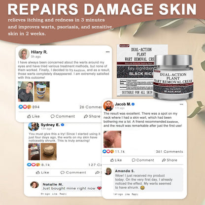 Awzlove® Black Rice Skin Repair Essence Cream ⚕️ TGA Certified (Removes warts and skin growths, improves keratin buildup and seborrheic dermatitis, follicular keratosis, age spots, and bruising)