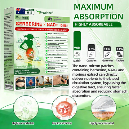 𝑶𝒇𝒇𝒊𝒄𝒊𝒂𝒍 𝑺𝒕𝒐𝒓𝒆  | 👨‍⚕️Healrize®𝑴𝒐𝒓𝒊𝒏𝒈𝗮 · 𝗕𝗲𝗿𝗯𝗲𝗿𝙞𝙣𝙚 × 𝙉𝘼𝐃+ 𝟏𝟎-𝐢𝐧-𝟏 𝗔𝗱𝘃𝗮𝗻𝗰𝙚𝙙 Nano Microwave Thermal Metabolic Patch(𝐉𝐮𝐬𝐭 𝐨𝐧𝐜𝐞 𝐚 𝐝𝐚𝐲, 𝐯𝐢𝐬𝐢𝐛𝐥𝐞 𝐜𝐡𝐚𝐧𝐠𝐞𝐬 𝐢𝐧 𝟕 𝐝𝐚𝐲𝐬） ✅ 𝐅𝐨𝐫 𝐨𝐛𝐞𝐬𝐢𝐭𝐲, 🅛🅞🅞🅢🅔 🅢🅚🅘🅝,𝐝𝐢𝐚𝐛𝐞𝐭𝐞𝐬, 𝐬𝐥𝐞𝐞𝐩 𝐚𝐩𝐧𝐞𝐚, 𝐣𝐨𝐢𝐧𝐭 𝐢𝐬𝐬𝐮𝐞𝐬, 𝐚𝐧𝐝 𝐦𝐨𝐫𝐞 🎀