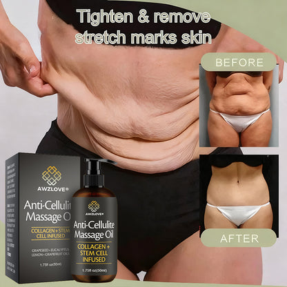 Awzlove® Luxurious Collagen & Stem Cell Anti-Cellulite Massage Oil💐 (🔥70% Off for a Limited Time!) 💐