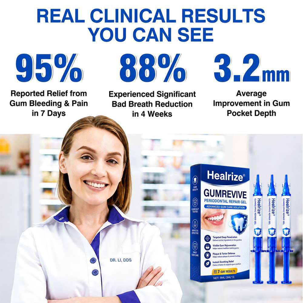 🦷 Healrize® GumRevive Gel for Regenerating the Tooth-Supporting Tissues (for Bleeding Gums, Receding Gums and Loose Teeth) 🐰