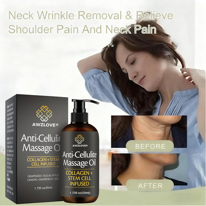 Awzlove® Luxurious Collagen & Stem Cell Anti-Cellulite Massage Oil💐 (🔥70% Off for a Limited Time!) 💐