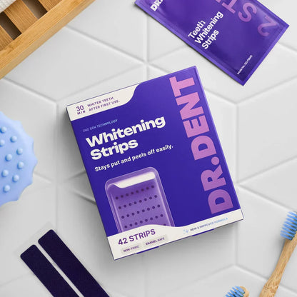 Purple Teeth Whitening Strips - 👩‍⚕️🦷7/21 Whitening Sessions - Safe for Enamel - Non Sensitive Teeth Whitening - Peroxide-Free