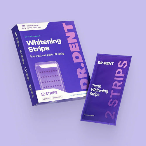 Purple Teeth Whitening Strips - 👩‍⚕️🦷7/21 Whitening Sessions - Safe for Enamel - Non Sensitive Teeth Whitening - Peroxide-Free